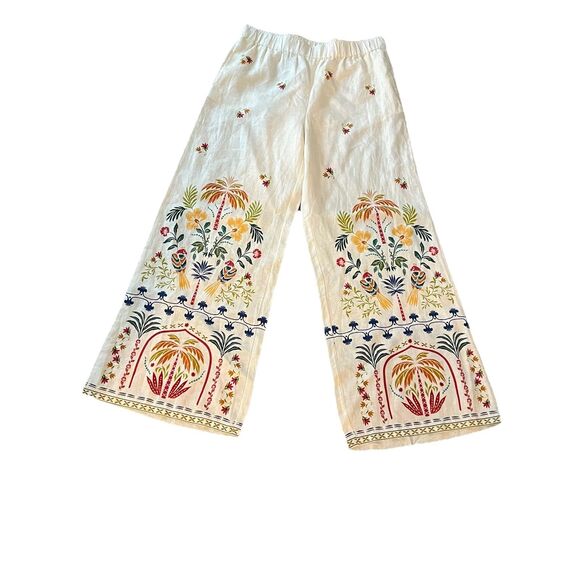 Johnny Was Dresses & Skirts - Johnny Was Los Angeles Wide Leg Pants Medium 100% Linen Soller